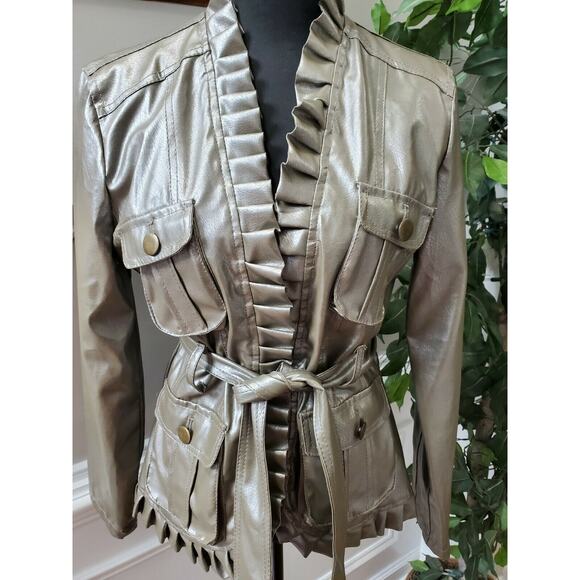 Liberty Collection Women's Green 100% Polyester Long Sleeve Adjustable Jacket M - Picture 3 of 12